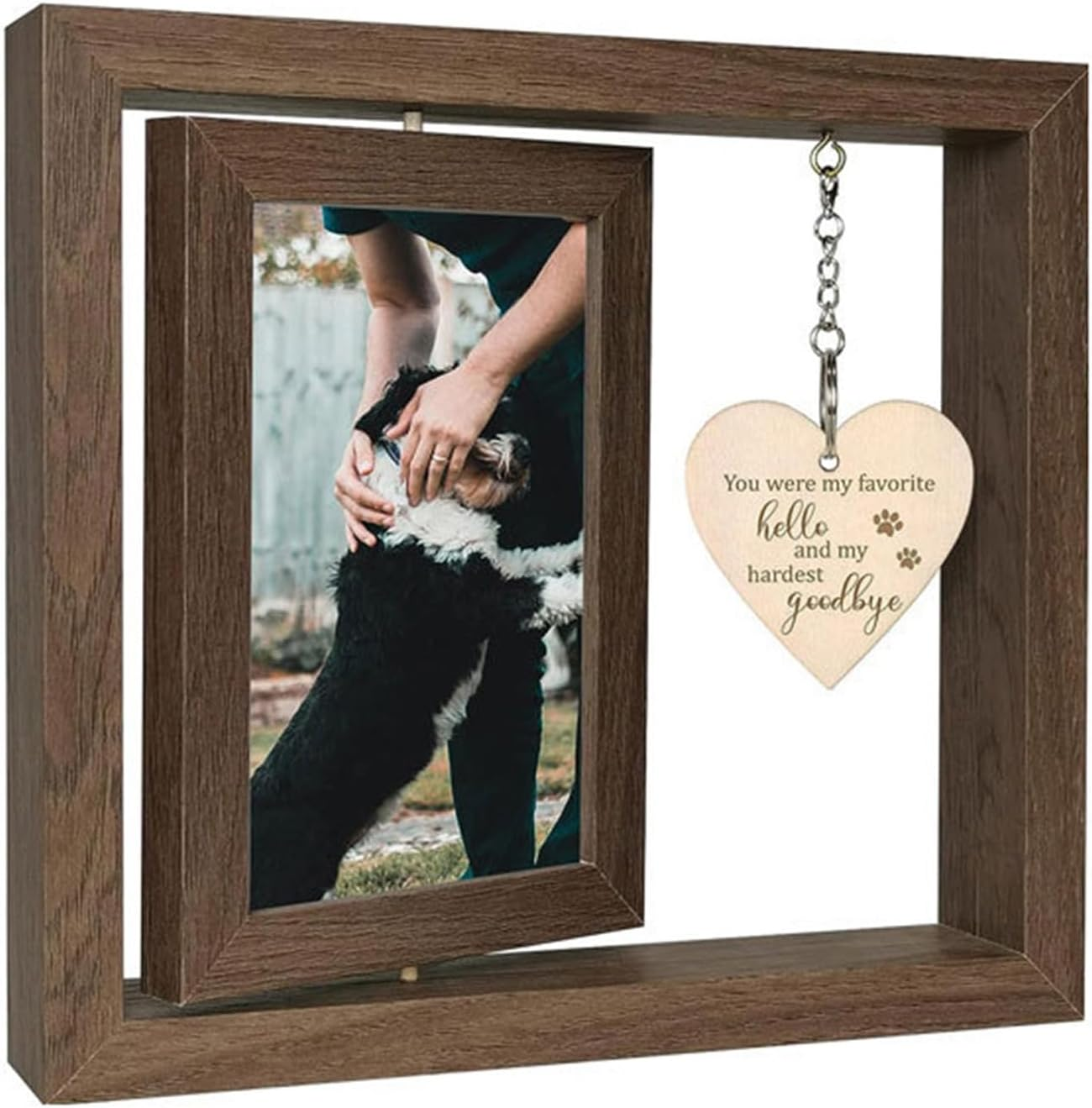 Pet Memorial You Were My Favorite Hello and My Hardest Goodbye: Dog Cat Memorial Picture Frame - Sympathy and Remembrance Loss of Dog image number 2