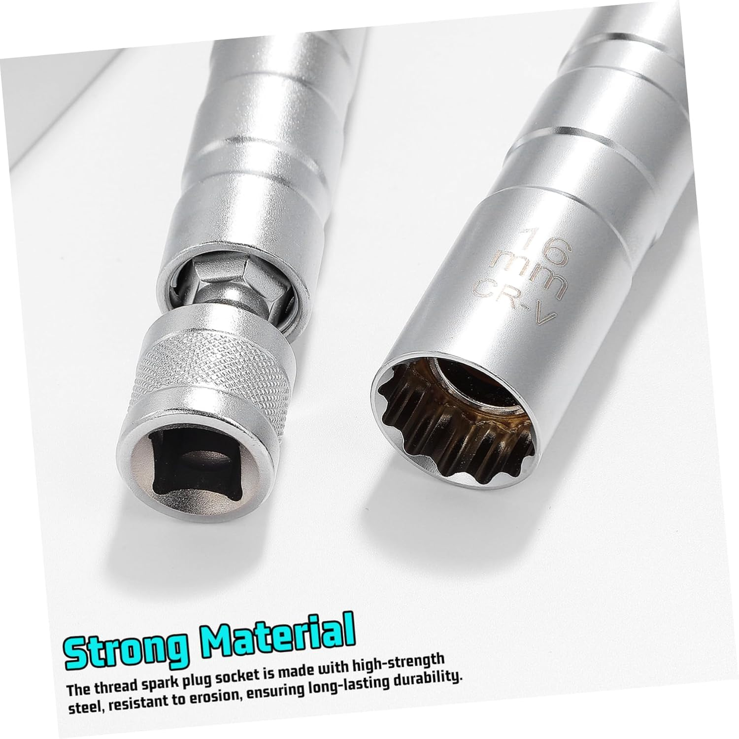 Beatifufu Automotive Repair Tool Kit 2 Pcs Spark Plug Wrench Socket 14Mm 16Mm Magnetic image number 5