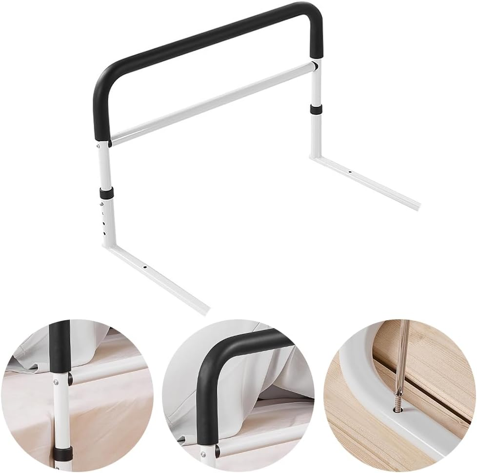 4 Height Adjustable Bedside Handrail, Bedside Assist Grab Bars, Bedside Safety Bed Rail Rack, Portable Bed Assist Rail, Grab Bar for Disabled, Senior, Elderly, People in Need image number 4