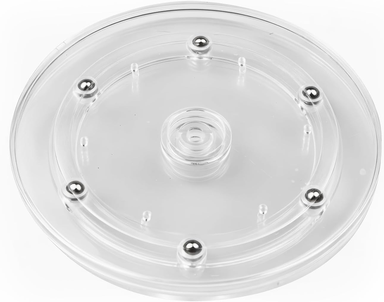 2 Pack 4" Lazy Susan Turntable Acrylic Ball Bearing Rotating Tray for Spice Rack Table Cake Kitchen Pantry Decorating TV Laptop Computer Monitor image number 5
