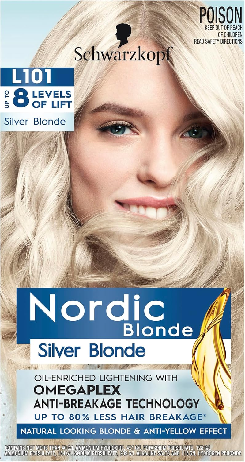 Schwarzkopf Nordic Blonde, Hair Lightener, L101 Silver Blonde