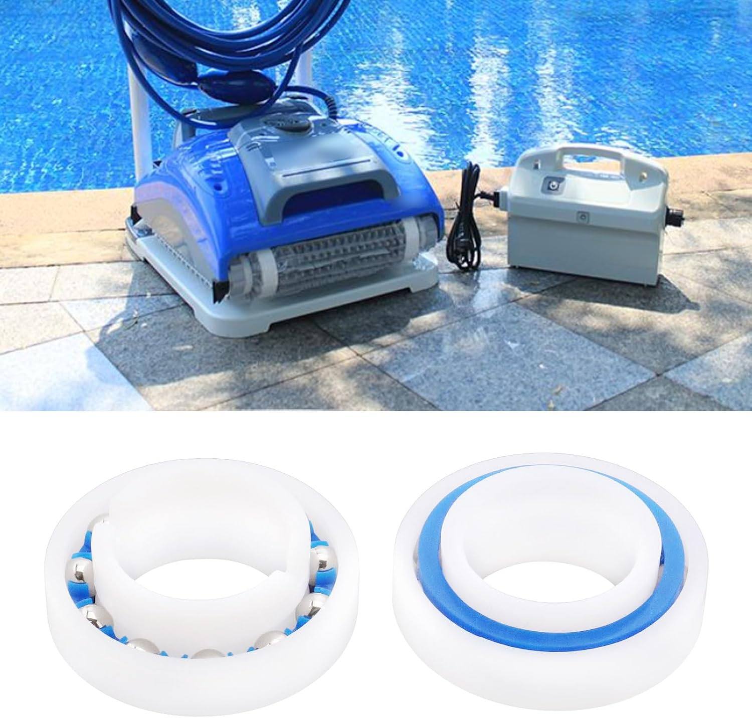 2Pcs R0527000 Pool Cleaner Engine and Wheel Ball Bearing Replacement Compatible with Zodiac MX8 MX6 and MX8 Elite MX6 Elite Pool Cleaners image number 6