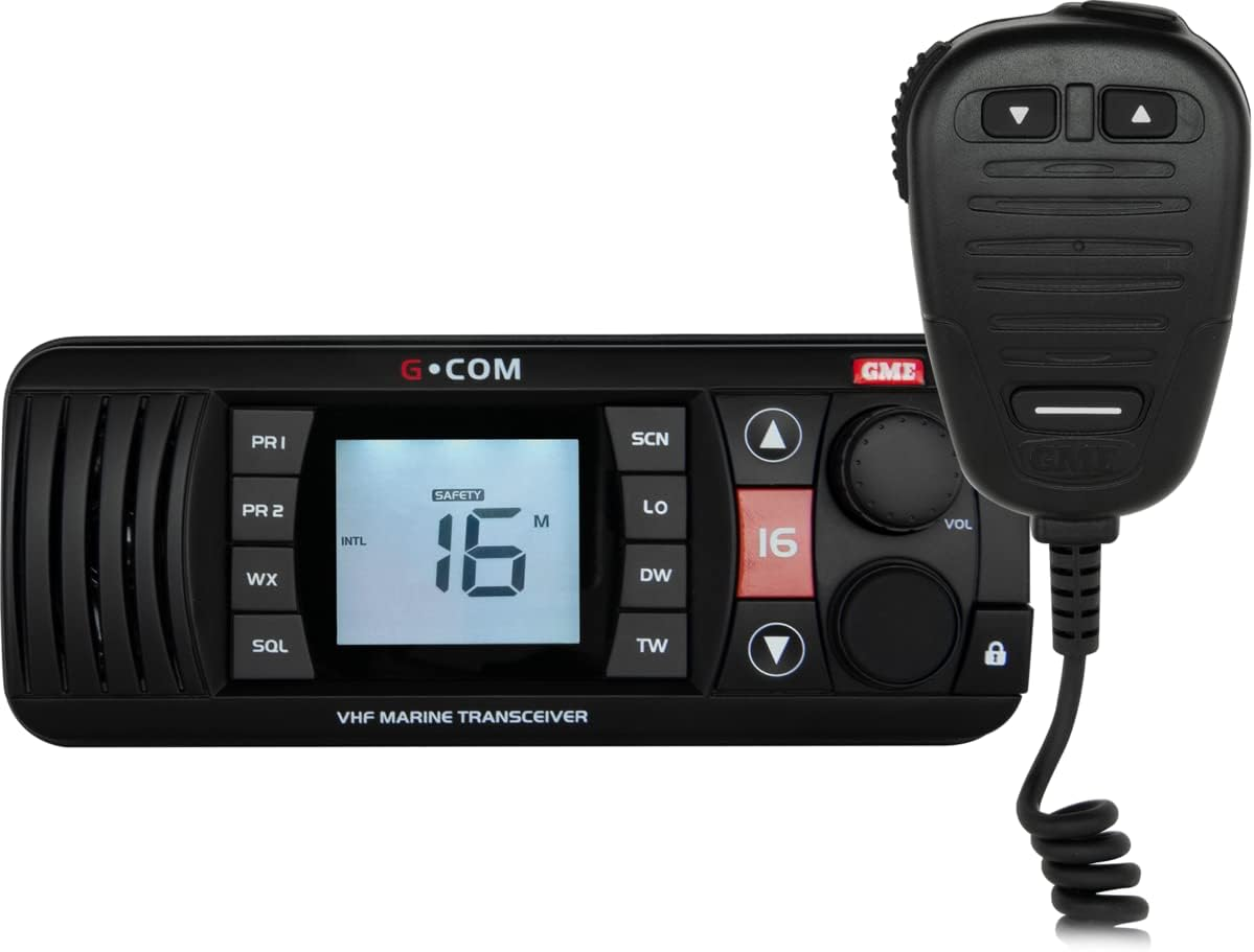 GME GX700B GX700 VHF MARINE RADIO BLACK WATERPROOF for BOAT INCLUDES DUST COVER