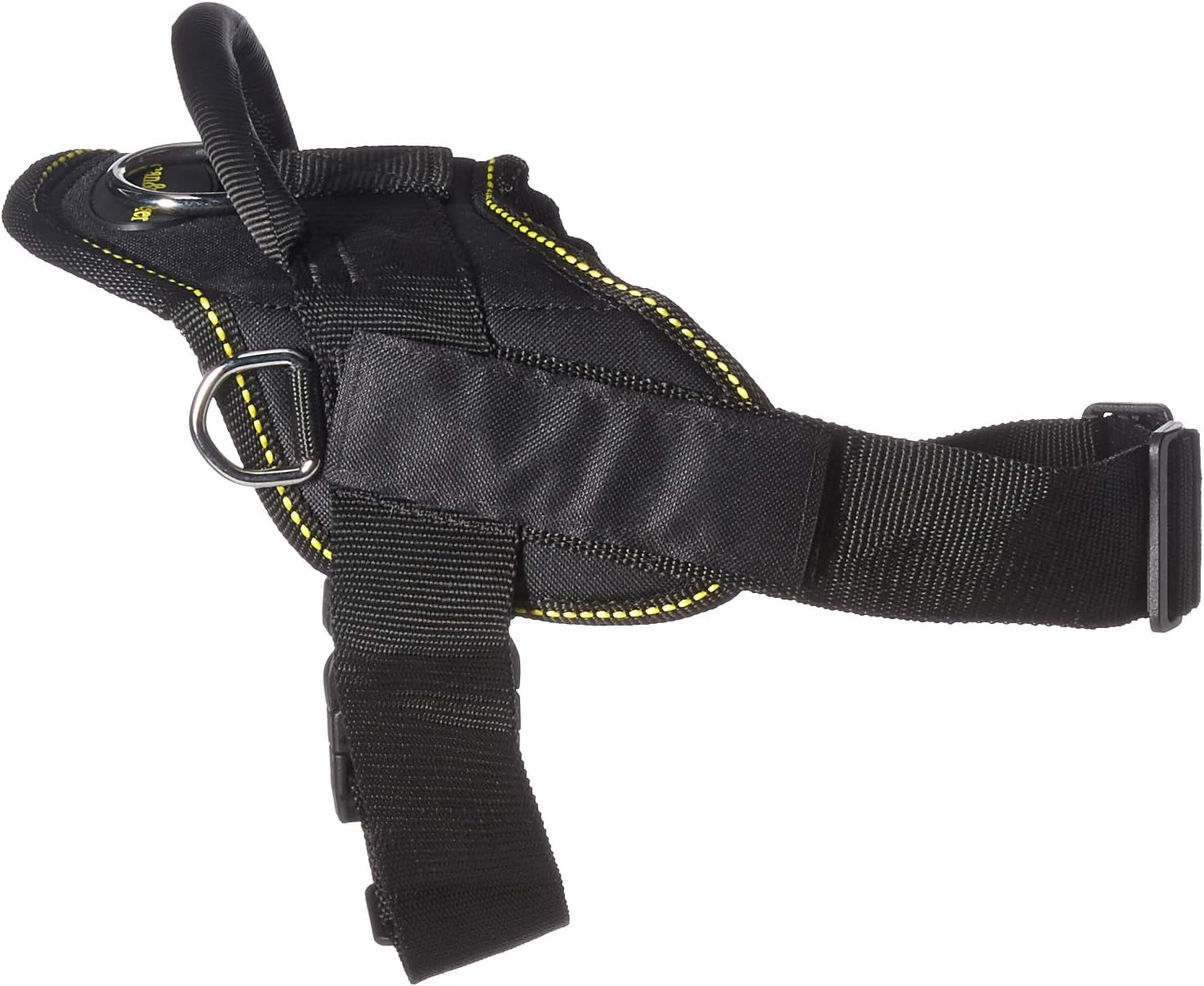 DT Fun Works Harness, Service Dog, Black with Yellow Trim, Small - Fits Girth Size: 22-Inch to 27-Inch image number 2