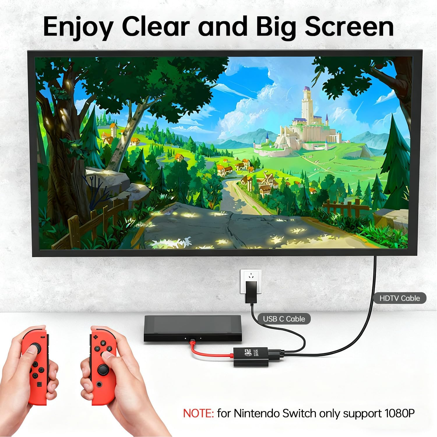 AHGEIIY Switch2 Dock for Offical Nintendo Switch Docking Station, Upgrade for Nintendo Switch Dock with 4K 60Hz HDMI, USB 3.0 and 100W PD Port, Travel Dock for Switch2/Oled Macbook Steam Deck image number 6