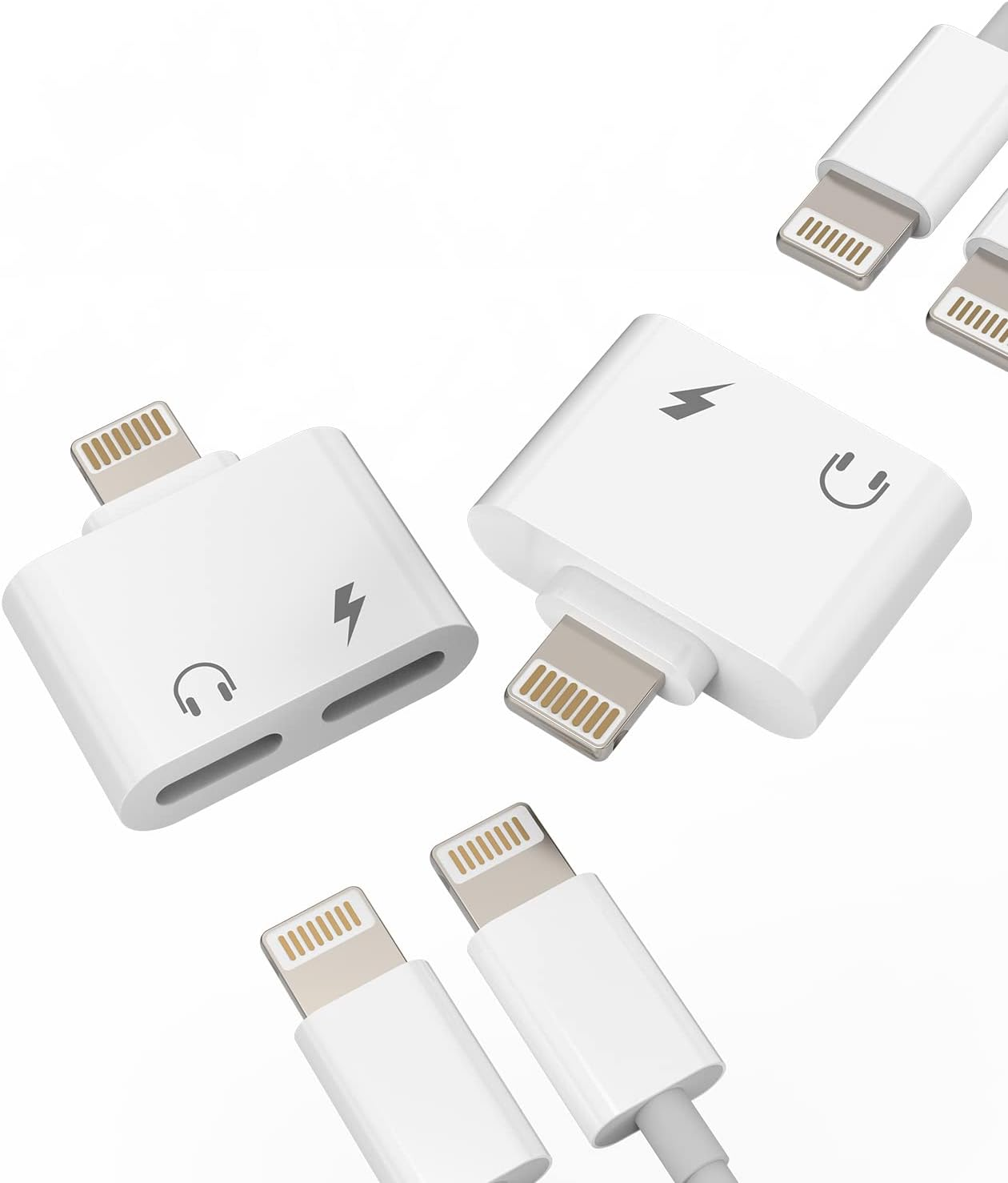 Iphone Headphone Splitter(2Pack) Apple MFI Certified 2In1 Dual Lightning Dongle Adaptador Para Charger AUX Cable Audio Charge Jack Adapter Converter for 11 12 13 14 Pro Max Mini Se X Xr 7 8 plus Ipad image number 3