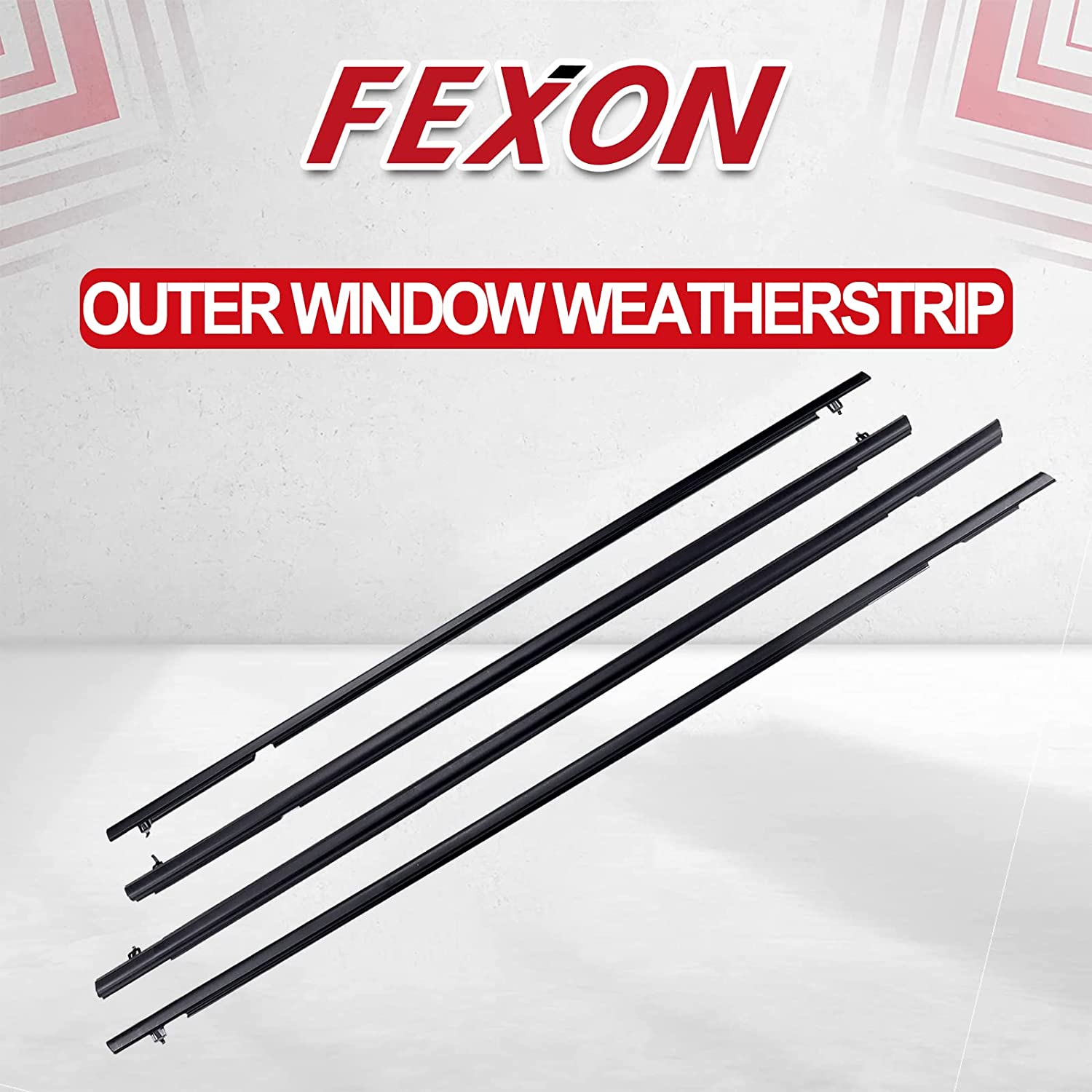 4PCS Car Outer Window Sweep Belt Trim Seal Weatherstrip Kit Compatible with Honda Civic 2006 2007 2008 2009 2010 2011 image number 3