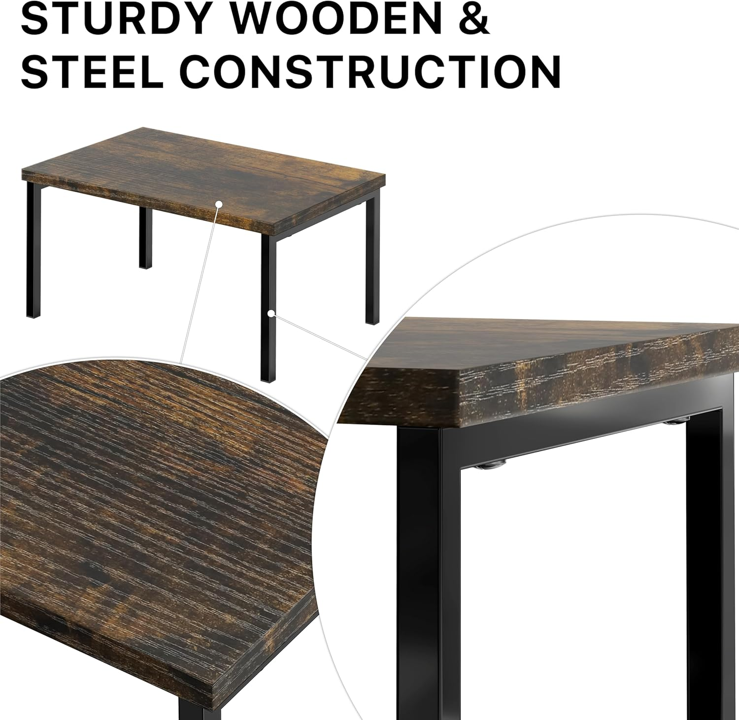 Simple Houseware Stackable Kitchen Counter Shelf, Set of 2, Rustic Brown image number 5