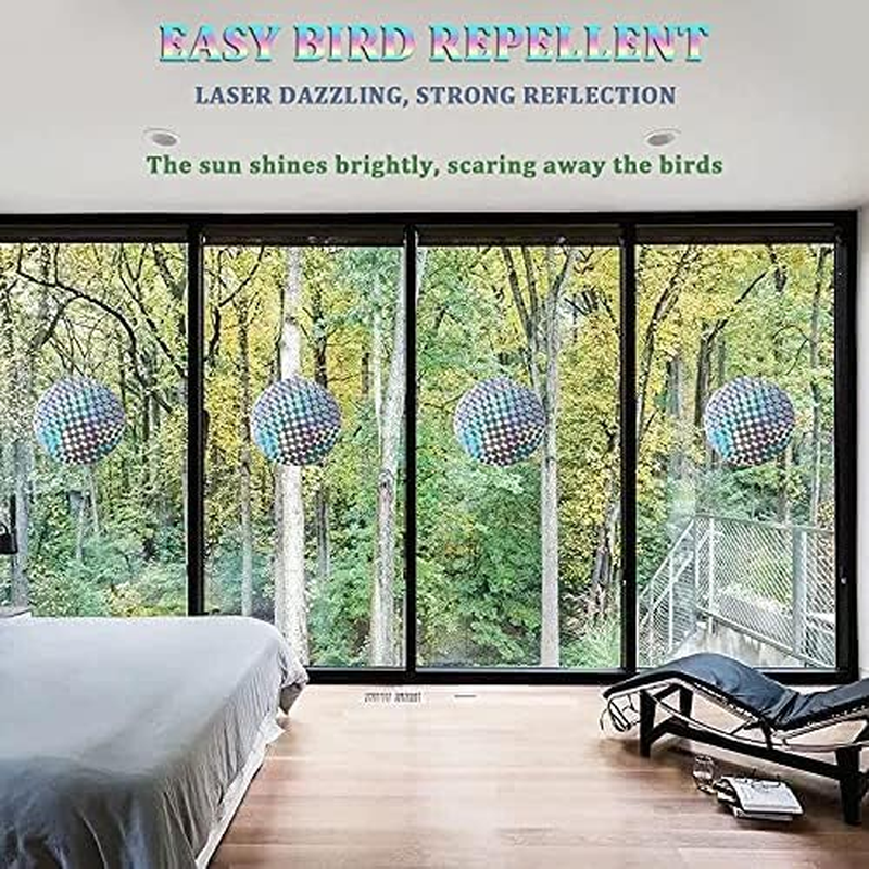 Fokmuaex 2 Sets 40 Pcs Bird Spikes & Reflective Deterrent, Silver Bird Repellent for Crows & Magpies, No Sensor Needed, Anti-Bird Spikes for Roof, Balcony, Garden, Windows Protection image number 5