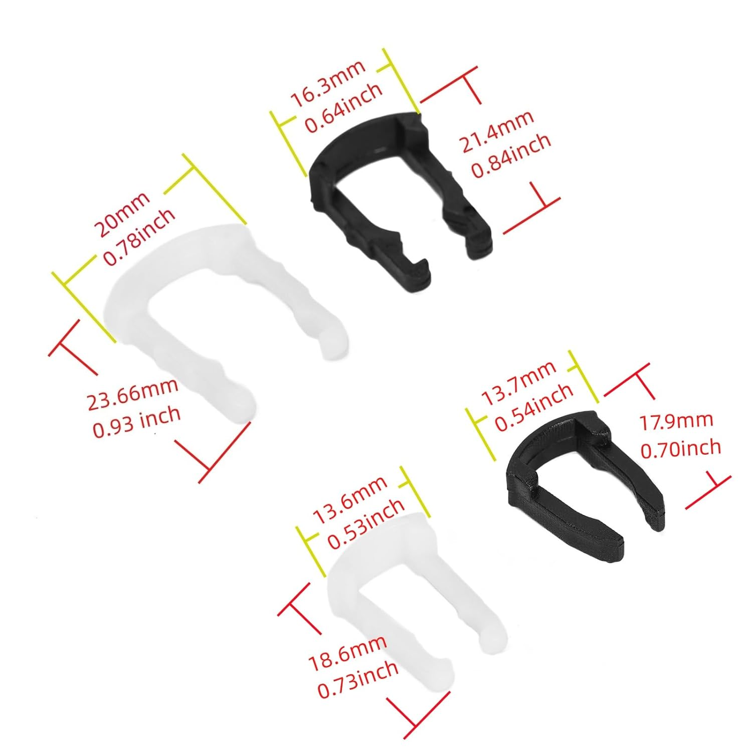 Ruimou 40Pcs Fuel Line Retainer Clip Compatible with 3/8 Inch 5/16 Inch Fuel Line for Ford