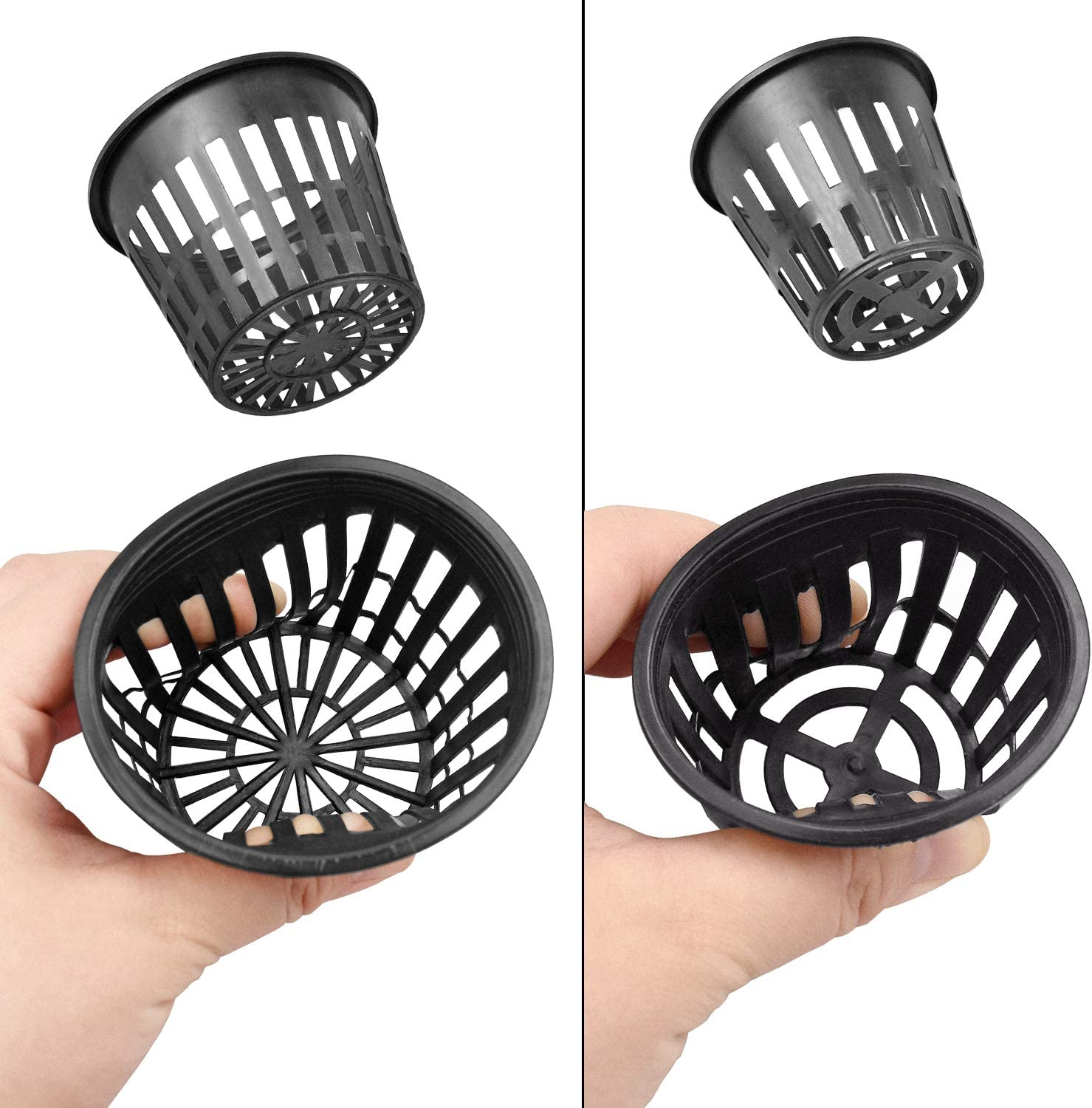 Awpeye 40 Pack 3" 2" Net Cup Pots, Plastic Lightweight Economy Net Pots for Hydroponics - Indoor or Outdoor Growing image number 4
