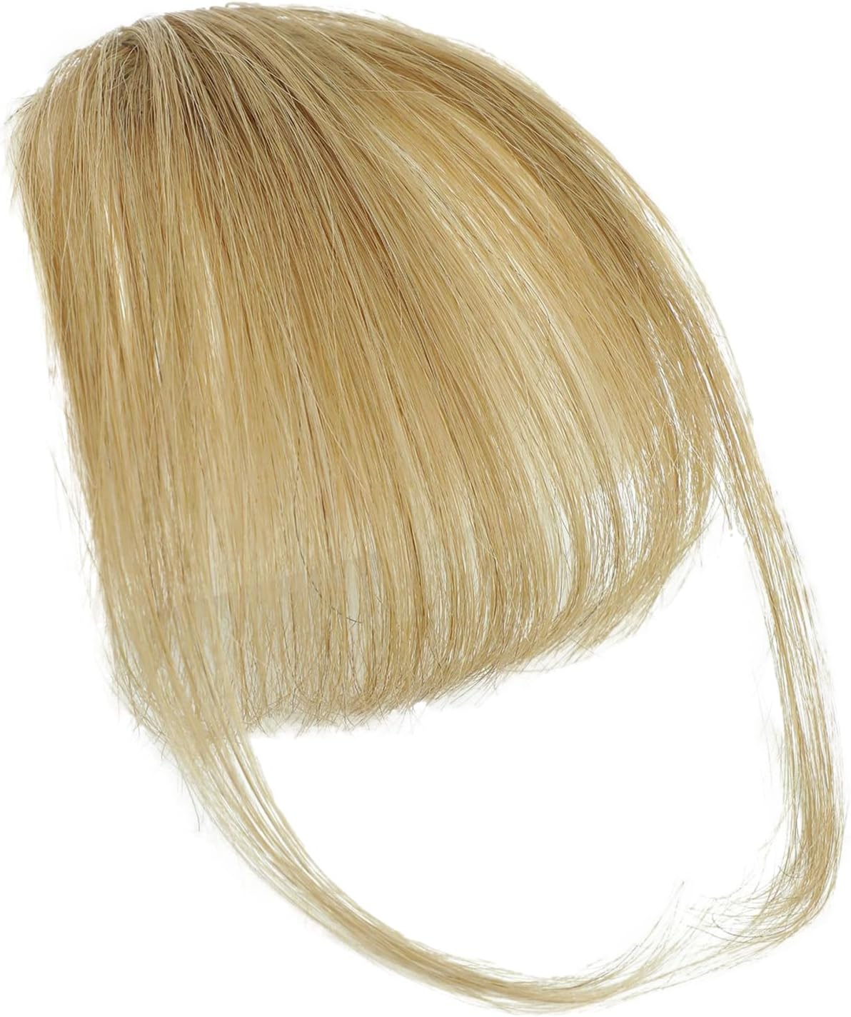 Mivpzisk Clip on Bangs Human Hair, Women Human Hair Dim Bangs, Clip in Bngs on Wispy Fringe with Temples Hairpieces, Stylish Natural Color Fringe Hairpieces - 613 image number 7