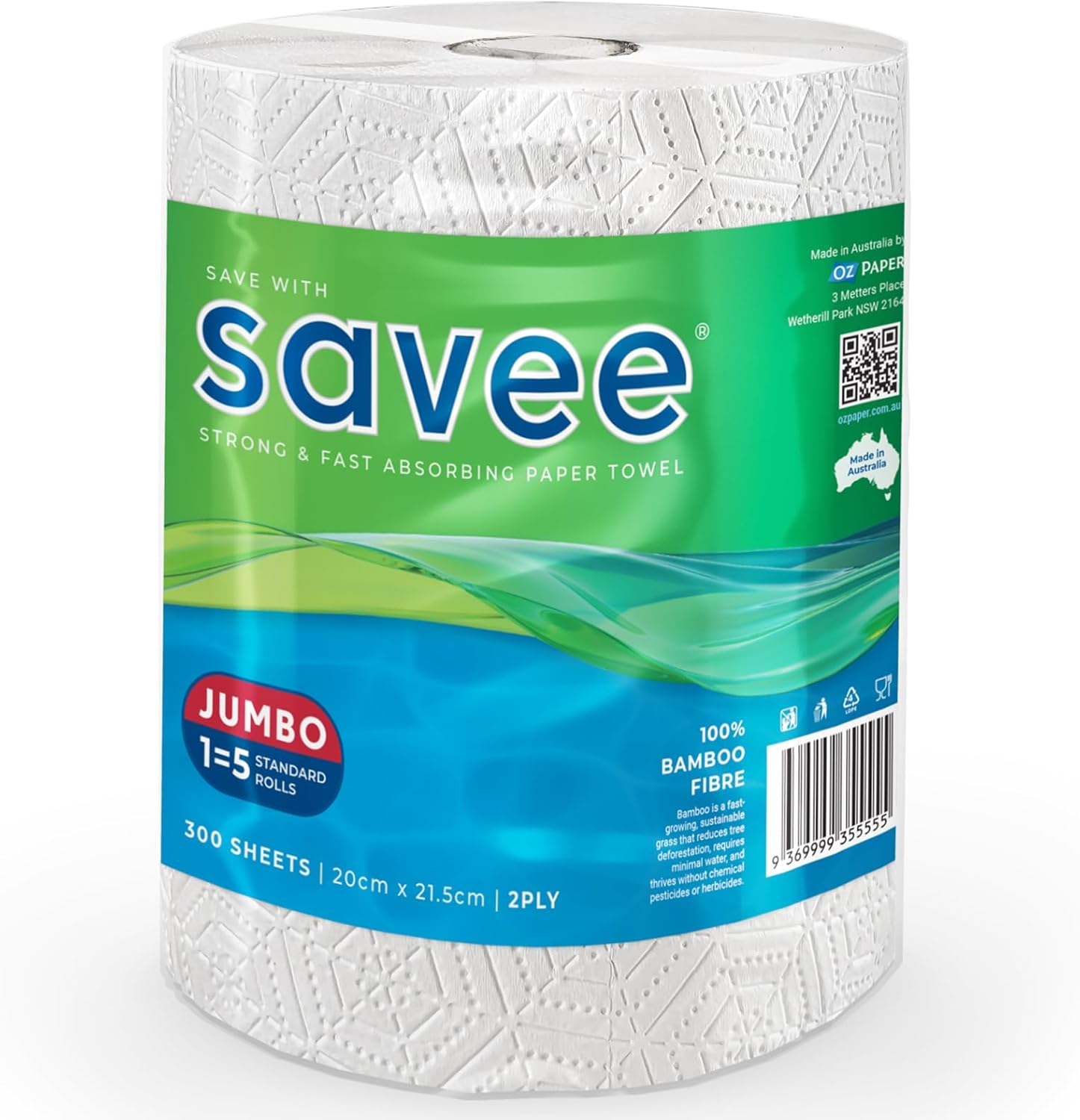 Savee Jumbo Paper Towel (6 Rolls X 300 Sheets) image number 1