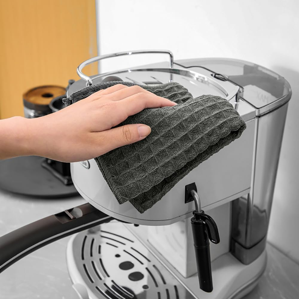 Tongke Microfiber Barista Towels, 5 Pack 30X30Cm Cleaning Towels for Espresso Machines, Steam Wands & Countertops Essential Coffee Bar Accessories image number 3