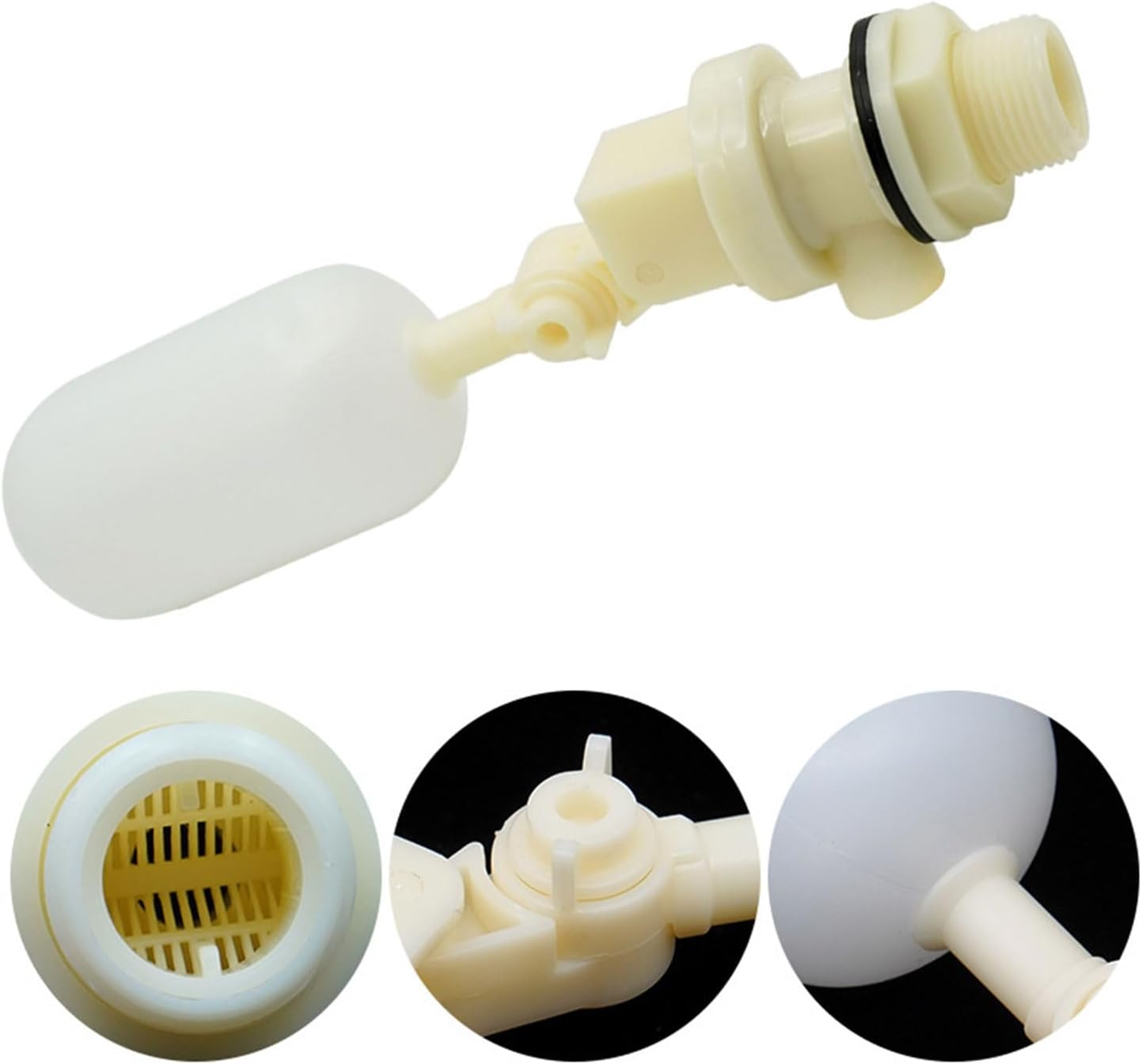 2 Pack Stainless Steel Automatic Float Valve for Water Trough, Automatic Water Level Control Float Valve with Adjustable Arm, Shut off Valve with High-Pressure for Goat, Horse, Livestock, Cattle, Dog - Float Valve 2Pcs image number 3