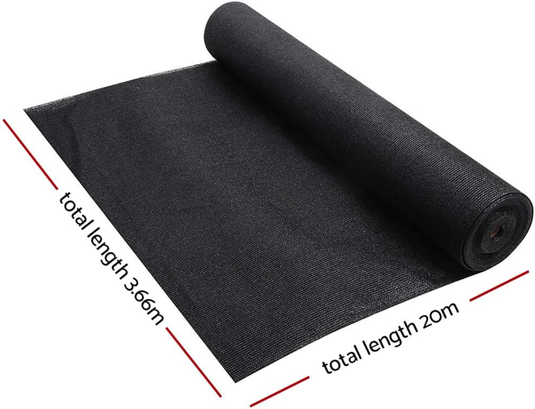 Instahut 50% Shade Cloth 3.66X20M Shadecloth Sail Heavy Duty Black image number 2