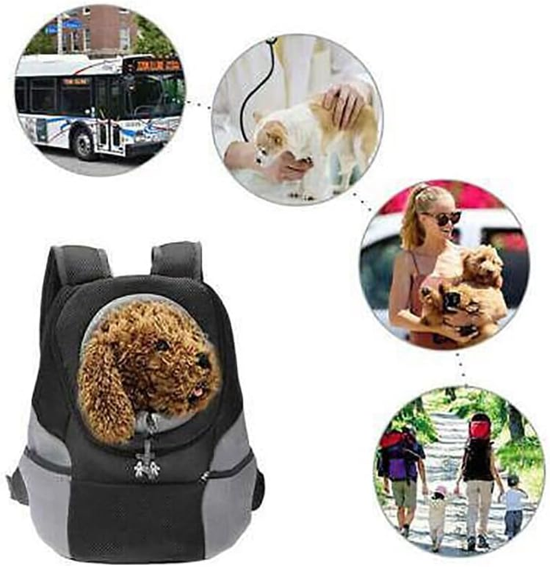 Puppy Mesh Pet Dog Carrier Backpack Front and Back Shoulder Bag, Versatile Design, Ideal for Travel and Outdoor image number 5