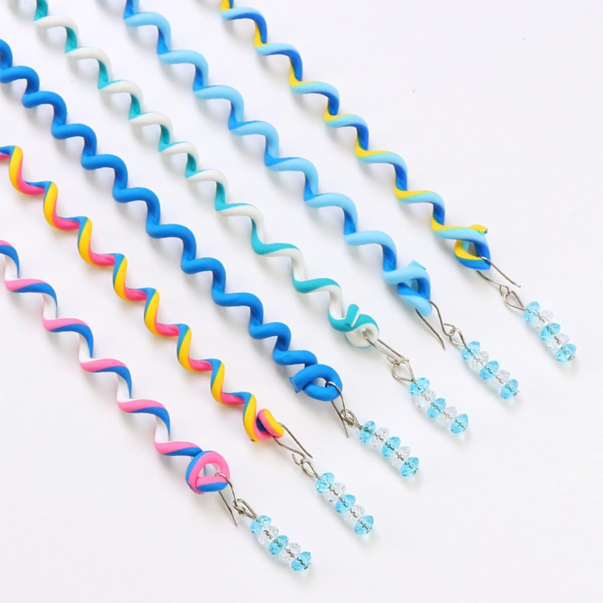 VOANZO Girls 24 Pieces Hair Accessories Set Blue Hair Twist Tool DIY Accessories Braided Hair Styling Accessories for Daily Dress image number 2