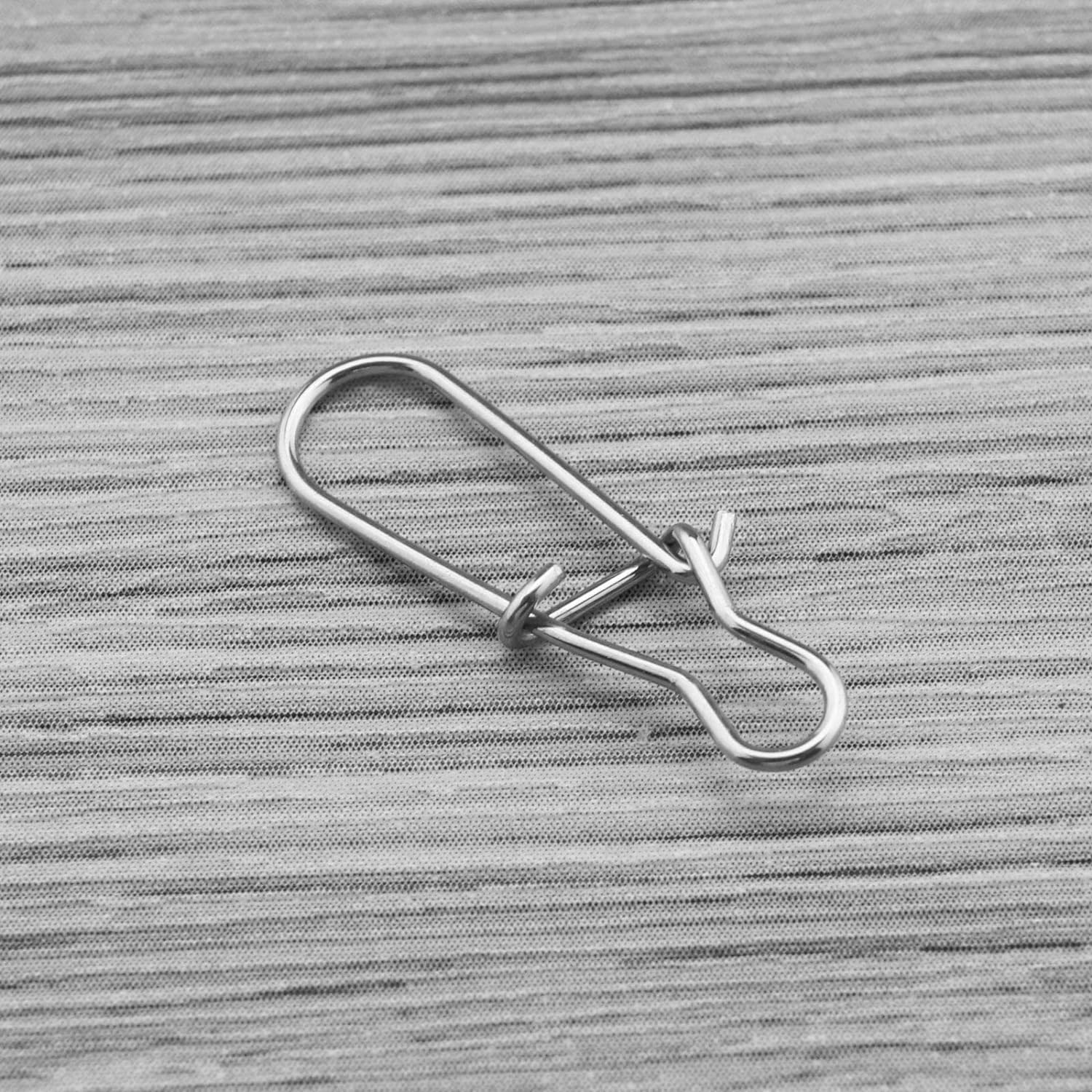 SING F LTD 140Pcs Rotating Slide Bait Hook Connectors Replacement Stainless Steel Fishing Lure Hook Connector Fishing Accessories Silver image number 5