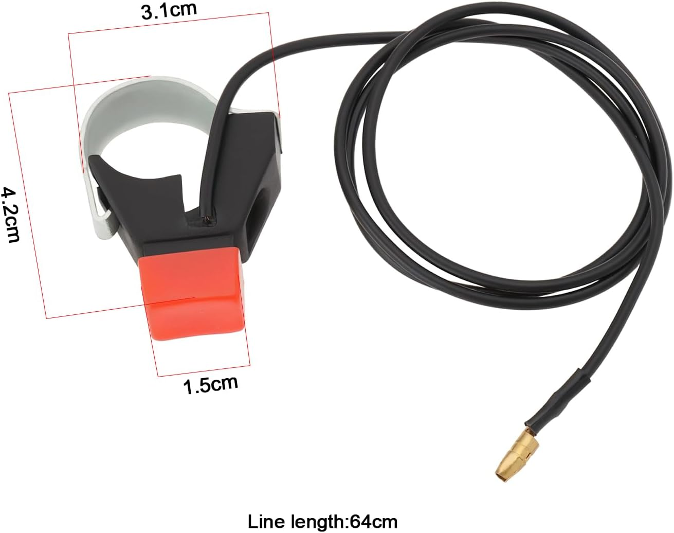 Emagtech 2Pcs Kill Switch Button Motorcycle Kill Switch 22 Mm Handlebar Kill Switch with Cable for 47CC/49CC Mini Moto Quad, Dirt Bikes, Race Bike image number 4