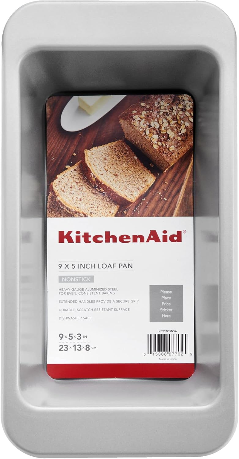 Kitchenaid 9X5In Nonstick Aluminized Steel Loaf Pan, Silver image number 3