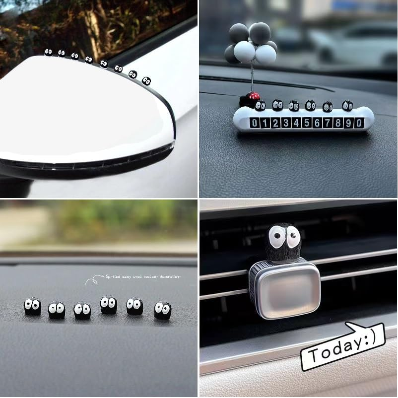Studio Anime Merch Car Accessories Set - 1 Faceless Male Car Pendant and 40 Soot Sprites Car Rearview Mirror Accessories image number 1