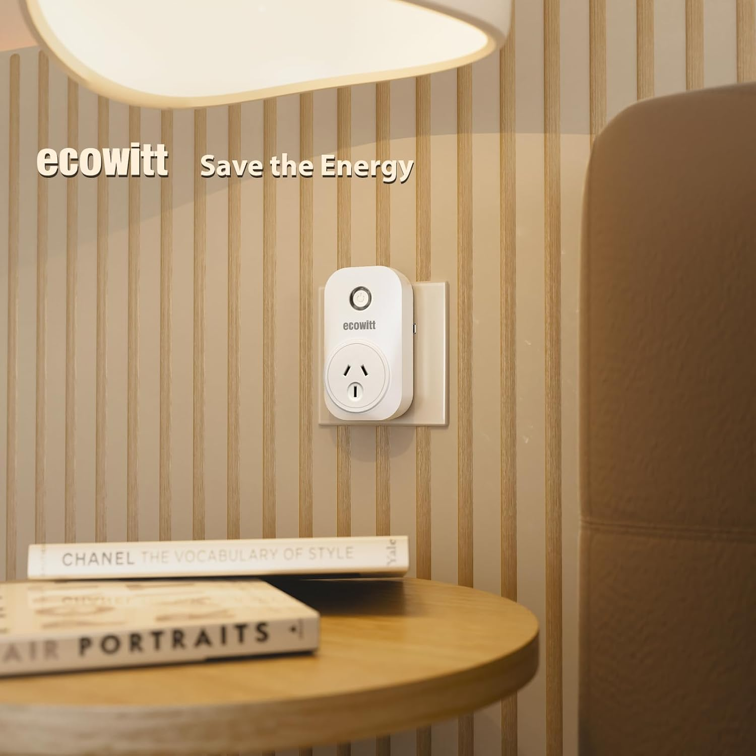 ECOWITT AC1100 Smart Outlet Switch, Need to Pair with Iot Wi-Fi Gateway(Gw2000/Gw1200) or Iot Weather Station Consoles, Australia Standard, 433 Mhz image number 5