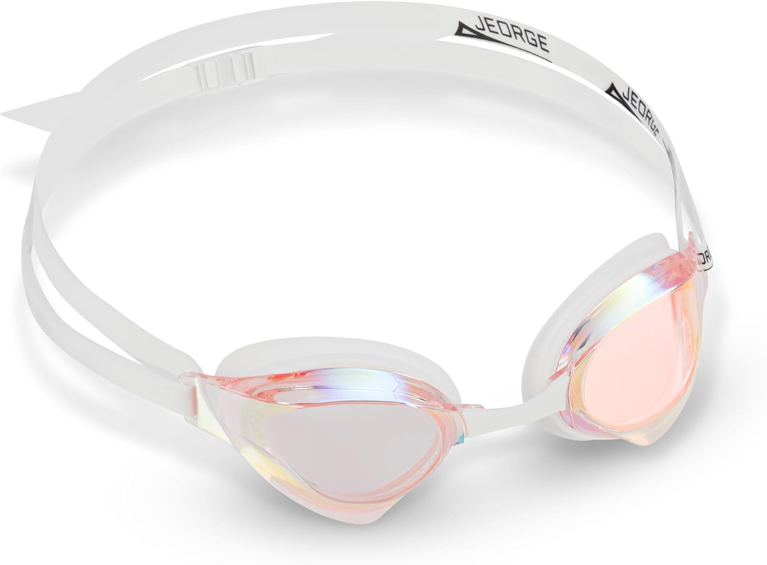 JEORGE Junior Swim Goggles (7-14Yrs), Wide Vision, UV, Competition Swimming Goggles - Black image number 5