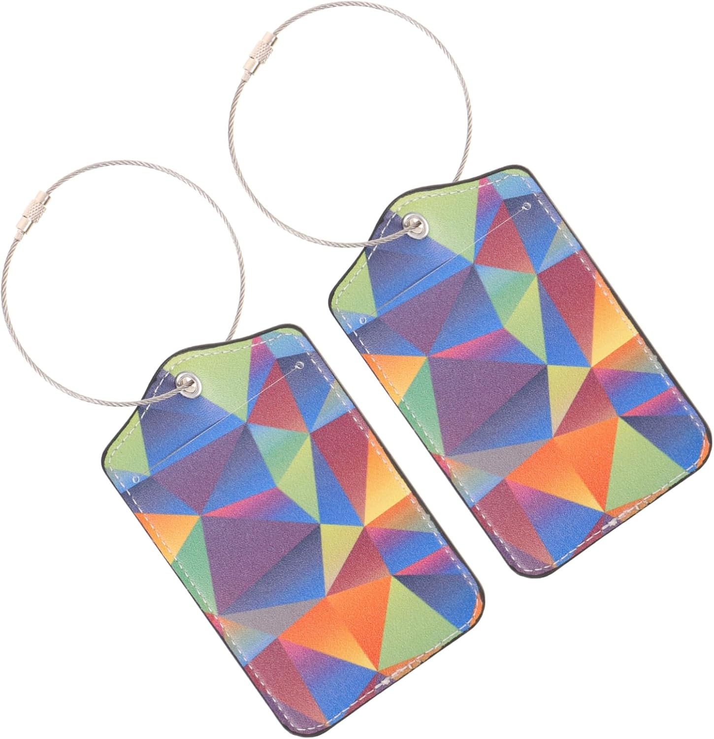 2Sets Luggage Tags with Loop Durable Travel Labels for Easy Identification of Suitcases Unique Design for Enhanced Visibility for Frequent Travelers and Choices 2Pcs*2 image number 6