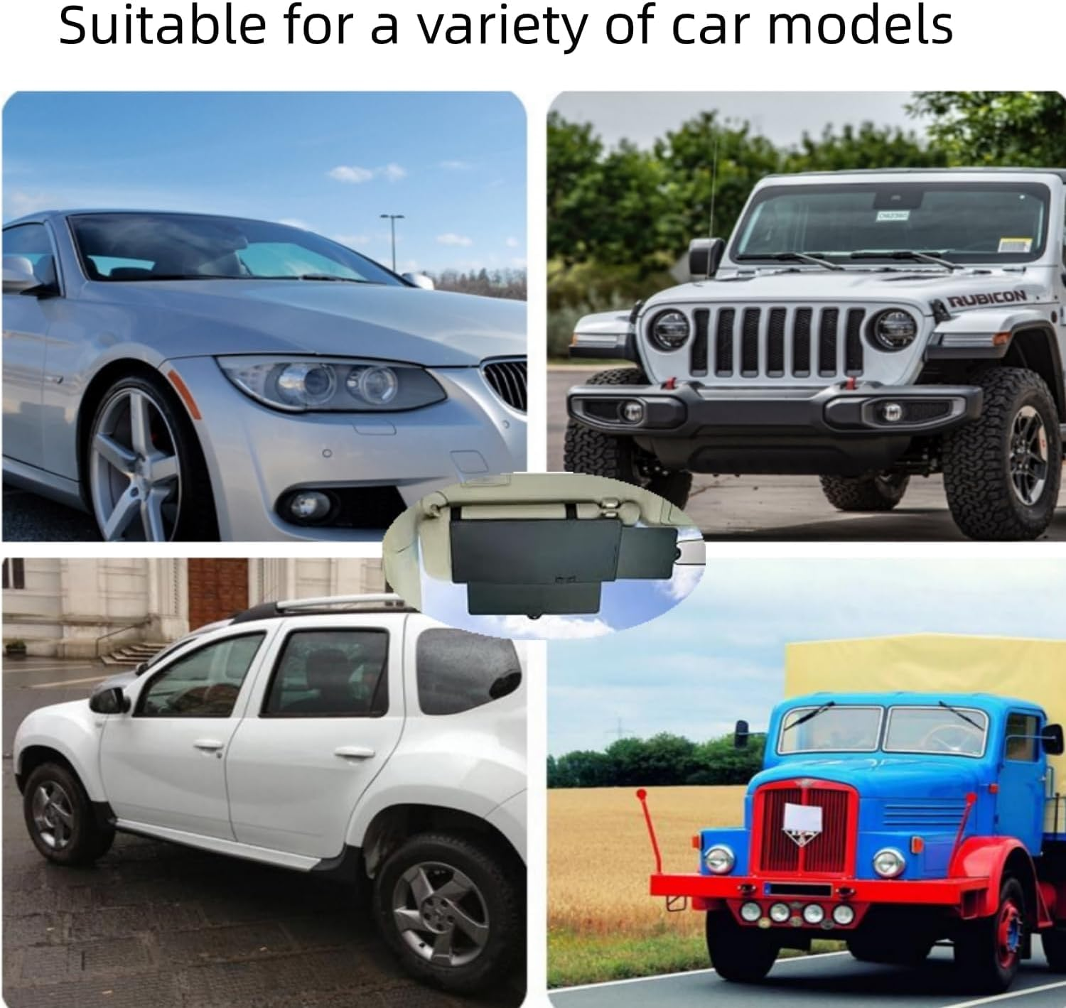 Sun Visor for Car, Universal UV400 Anti-Glare Polarized Sun Visor Extender for Right Seat, Car Adjustable Front/Side Sunshade Windshield Driving Visor Blocker with Polycarbonate Lens image number 5