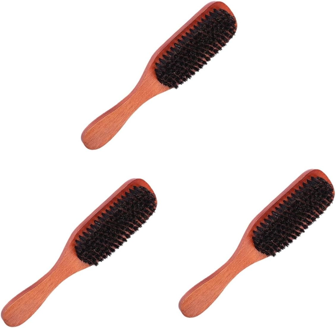 FOMIYES 2 Pcs Bristle Brush Slick Back Hairbrush Hair Brush Wooden Handle Hairbrush Durable Hairbrush Comb Wooden Detangling Brush Wooden Scalp Massager Hair Beauty Tool
