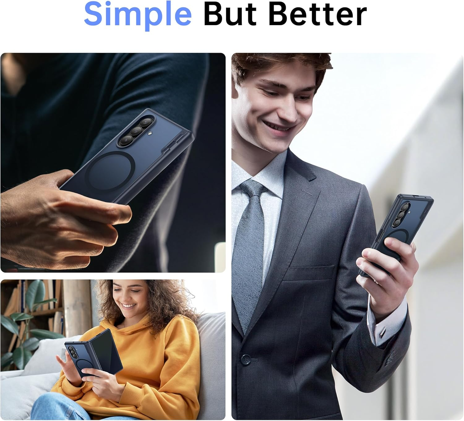 MOBOSI Magnetic for Z Fold 7 Case with Privacy Screen Protector, Compatible with Magsafe, Full-Body Coverage Hinge Protection, Shockproof Rugged Slim Phone Case for Samsung Galaxy Z Fold7, Black - Gray image number 6