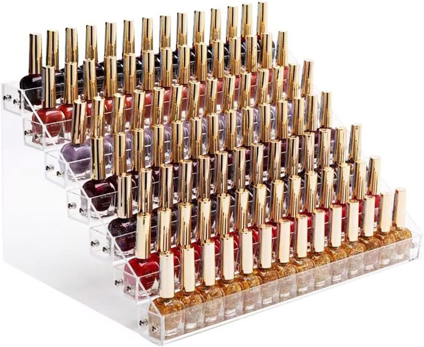 Vencer Acrylic 6 Layers Display Rack Storage Holder,Nail Polish Organizer,Clear Paint Bottles Essential Oil Sunglasses Storage Display Case,Desktop Display Organizer,Larger Capacity,Vmp-002 image number 1