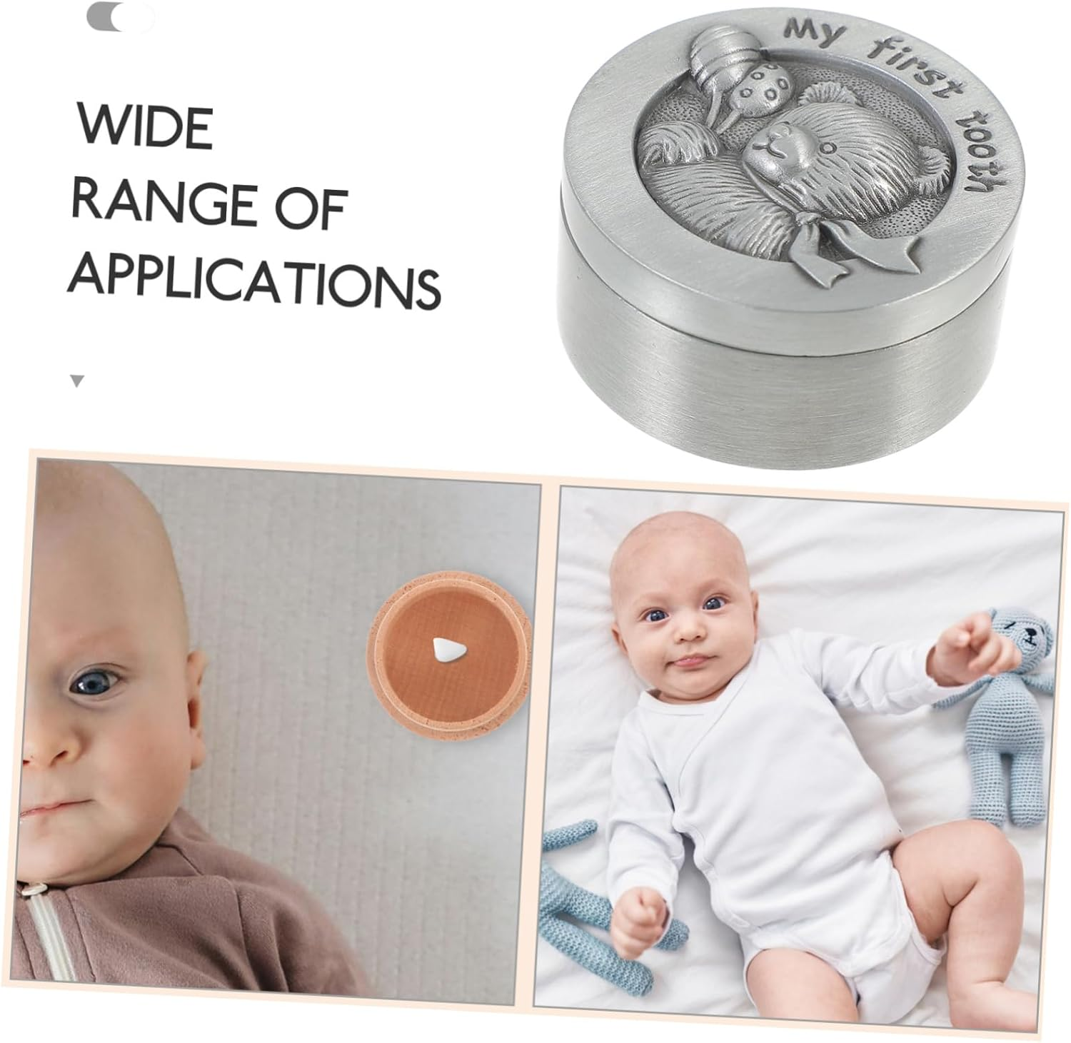 Tooth Storage Box Alloy Keepsake Holder for Boy Girl Tooth Container with Adorable Design Birthday Boys and Girls image number 6