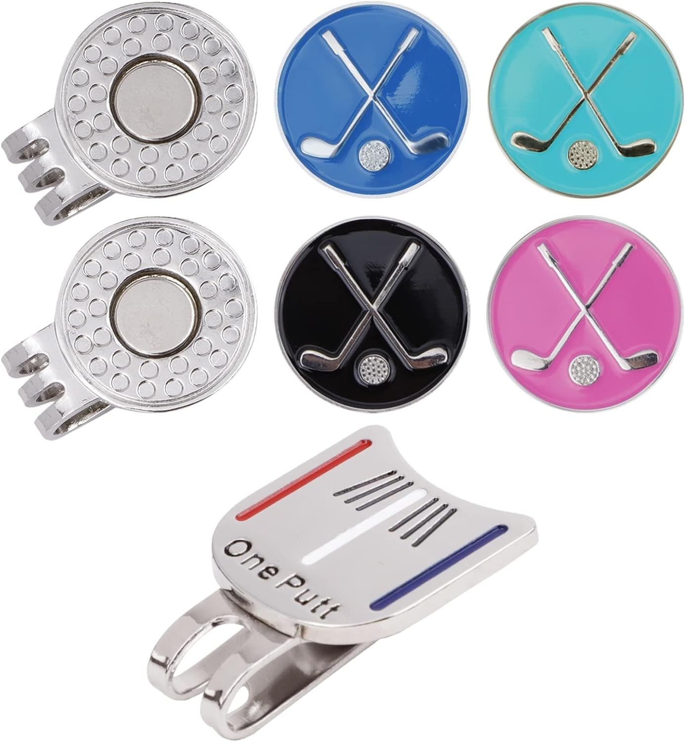 RETON Golf Ball Markers with Metal Magnetic Hat Clips, 2Pcs Funny Golf Ball Marker Hat Clip, Golf Putting Alignment Tool, Golf Accessories for Men, Golf Lovers, Gifts image number 5