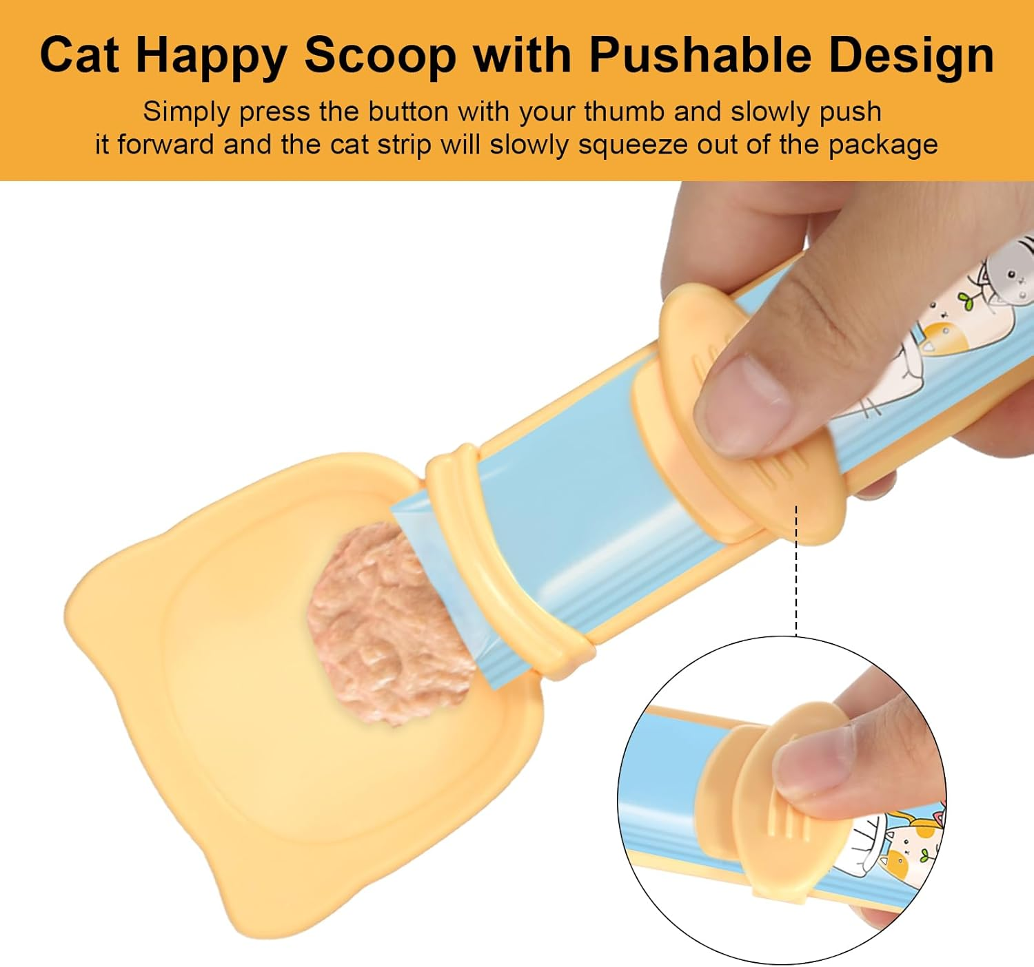 Cat Food Spoon, Cat Strips, Squeeze Spoon, Pack of 3, Cat Treat Spoon, Cat Strips, Strip, Happy Spoon, Pet Feeder, Cat Spoon, Cat Snack Spoon for Pets image number 1