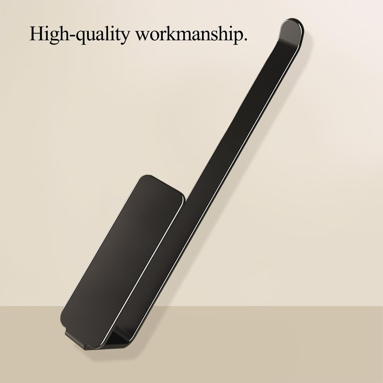 Kitchen Roll Holder Self-Adhesive No Drilling Stainless Steel Matt Wall Holder for Kitchen & Motorhome Practical Storage & Organisation, Roll Holder Black image number 4