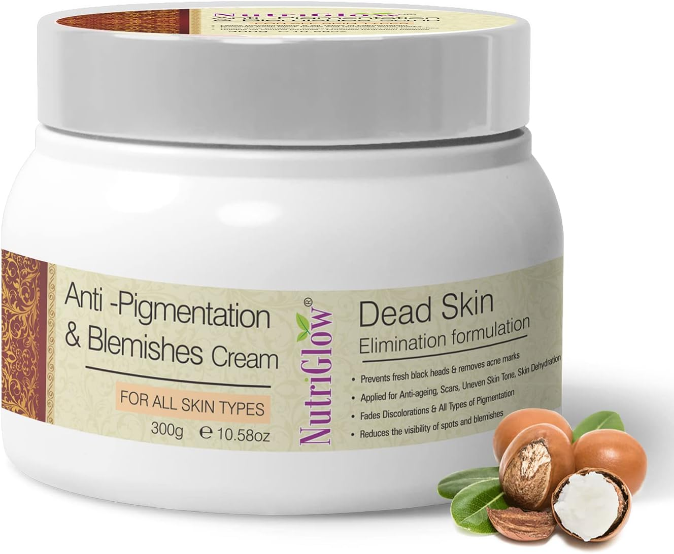 Nutriglow anti Pigmentation & Blemishes Cream with Apricot Extracts & Oatmeal (300G) image number 1