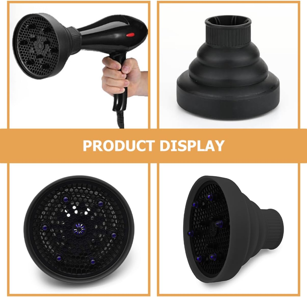 DEARMAMY Silicone Windshield Diffuser Cover for Hair Dryer Hair Diffuser Attachment for Blow Dryer image number 1