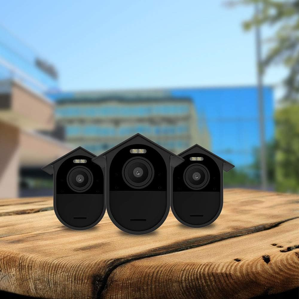 HOLACA Weatherproof Silicone Skin(3 Pcs) for Arlo Ultra 4K,Silicone Case Cover for Your Arlo Camera - Anti-Scratch Protective Cover - Extra Protection (Black) image number 1