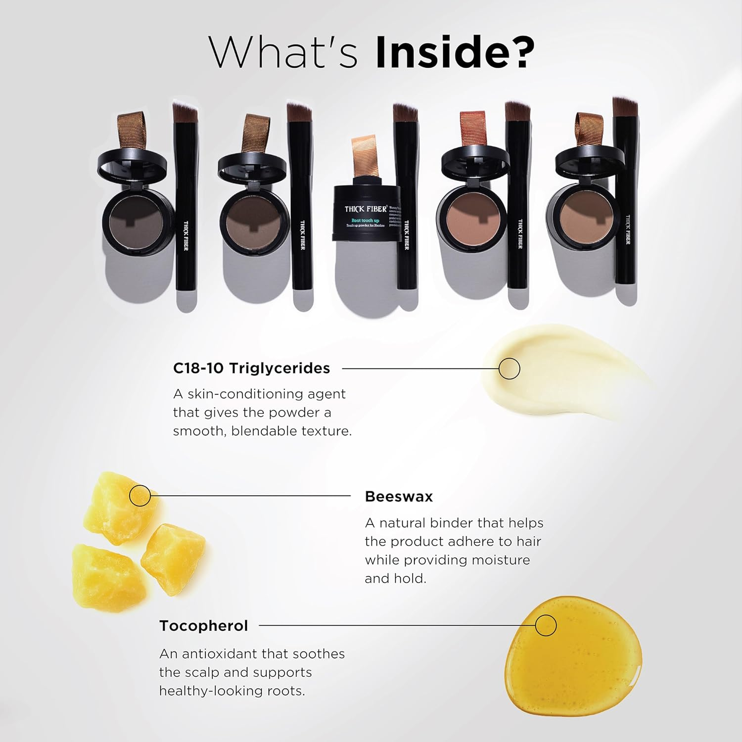 THICK FIBER Root Touch up & Hairline Powder with Brush (Dark Brown) &ndash; Covers Grey Roots & Thin Hair &ndash; Water & Sweat Resistant &ndash; Hair Loss Concealer for Women, Bald Spots, Root Coverage & Part Lines - Auburn image number 4