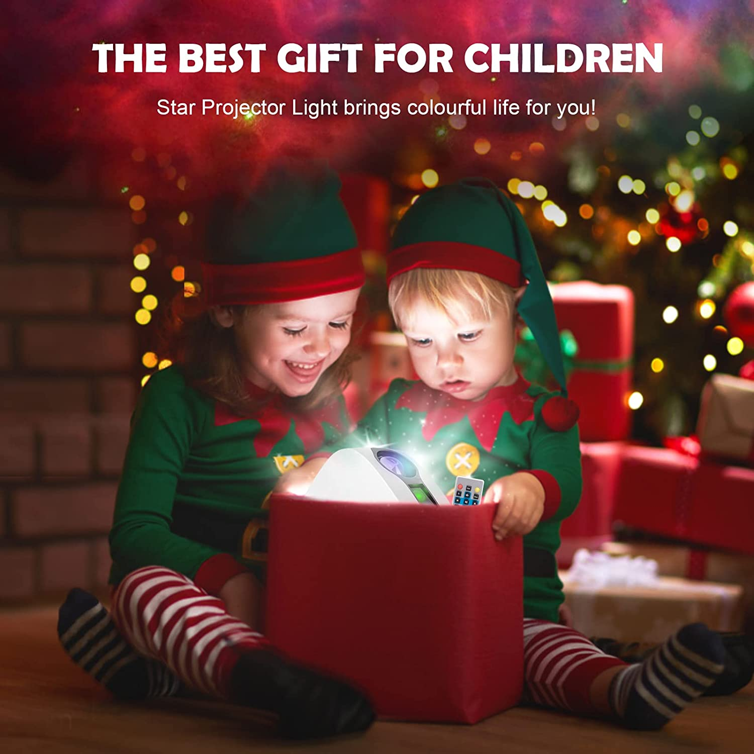 Sky LED Projector Night Light,3-In-1 LED Moon Nebula Cloud Rotating Star Light Galaxy Projector with RF Remote Controller,Bluetooth Star Projector Light image number 1