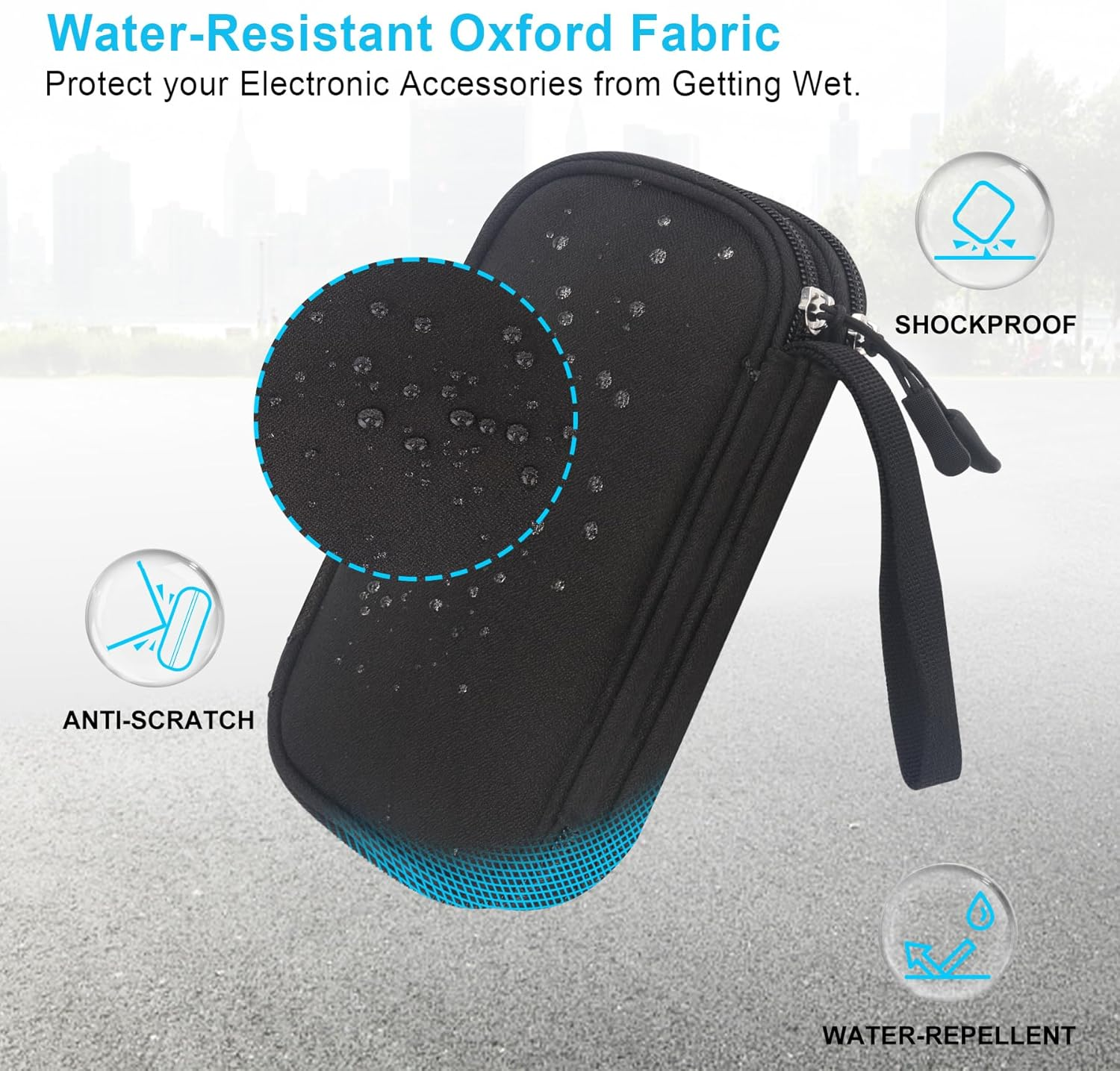 Lacdo USB Flash Drive Case Thumb Drive Holder Case Organizer Portable Electronic Accessories Storage Bag for Sandisk/Samdata/Samsung USB Flash Drives Jump Drive Memory Stick, SD Card, Cable, Black image number 5