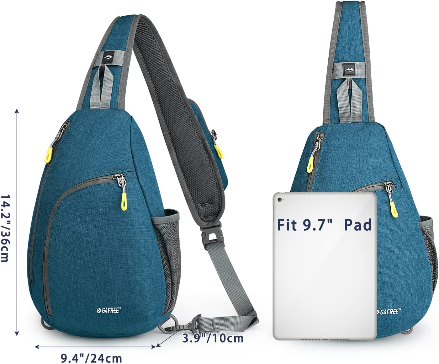 G4Free RFID Sling Bag Crossbody Backpack Casual Chest Shoulder Daypack Gym Bag for Hiking Travel 7L - Gray image number 2