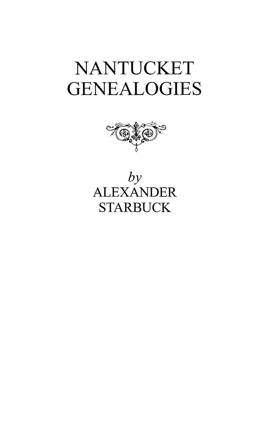 Nantucket Genealogies