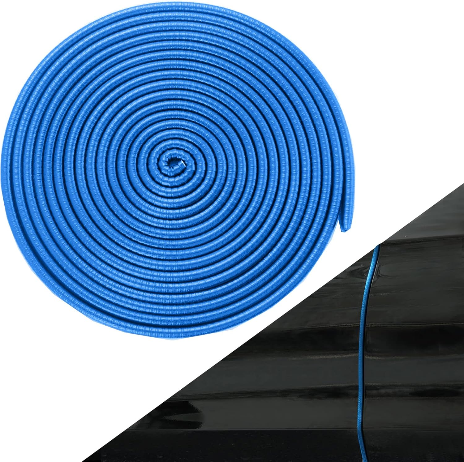 Car Door Edge Protector - Rubber U Shape Trim Seal No Glue Accessories for Sedan, Trucks, SUV, ATV, Boats (Gray, 5M)