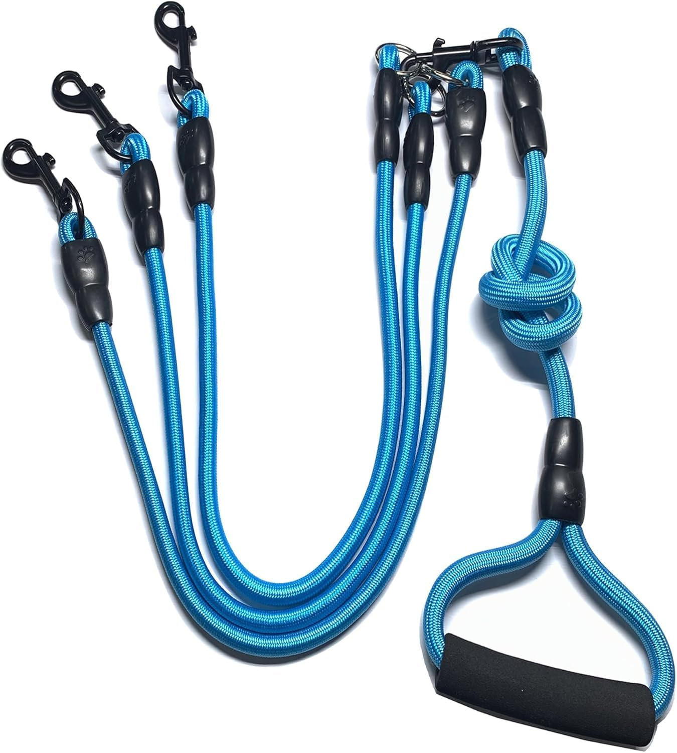 3 in 1 Durable Nylon Dog Leash with Padded Handle, 360&deg; Swivel No Tangle Climbing Rope Removable Pet Traction Rope (Blue, S) image number 1