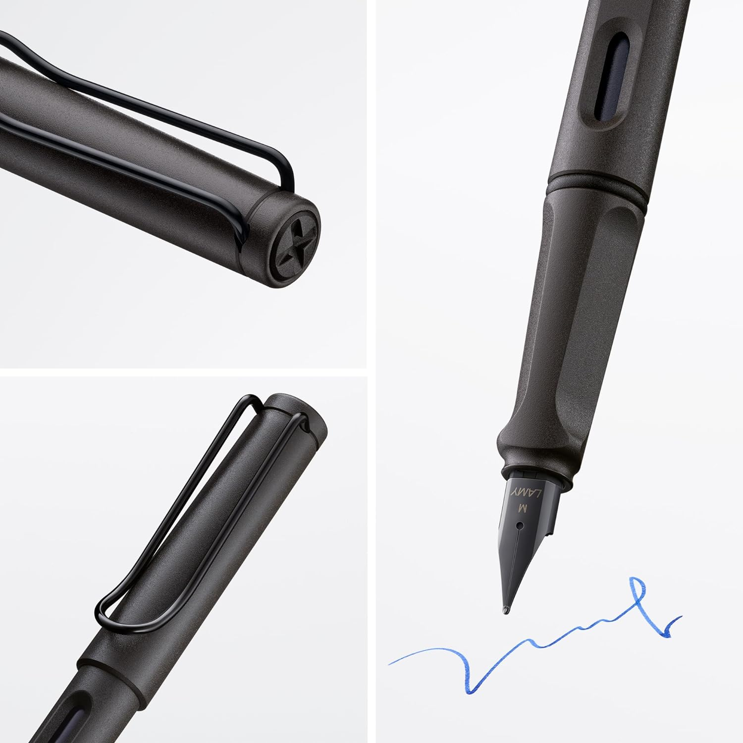 LAMY Safari Umbra - Fountain Pen with Ergonomic Grip & Polished Steel Nib in Size F - Ideal for Any Writing & Calligraphy - Including LAMY T 10 Blue Cartridge - Right-Handed image number 4