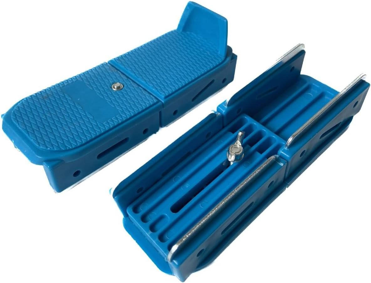 Kokiya Toddler Ice Skates Adjustable Double Runner Bob Skates with Durable Hook and Loop Fastener Straps, Blue image number 2