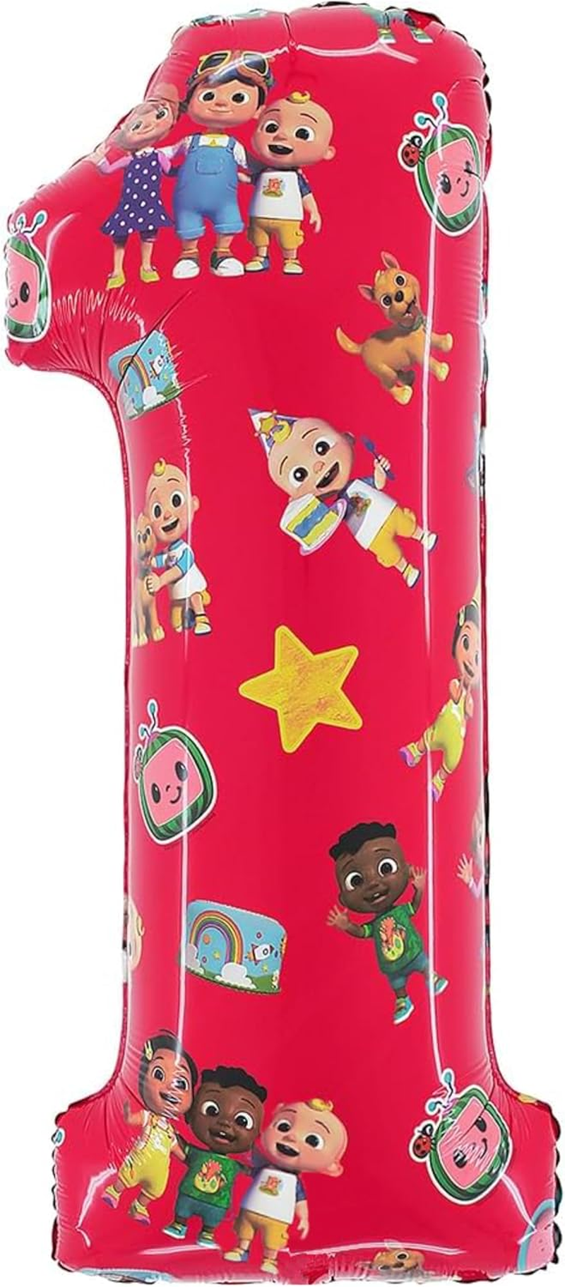 Toyland&reg; 27 Inch Cocomelon Number Foil Balloon - Kids Party Balloons - Number 1-2 Available image number 1